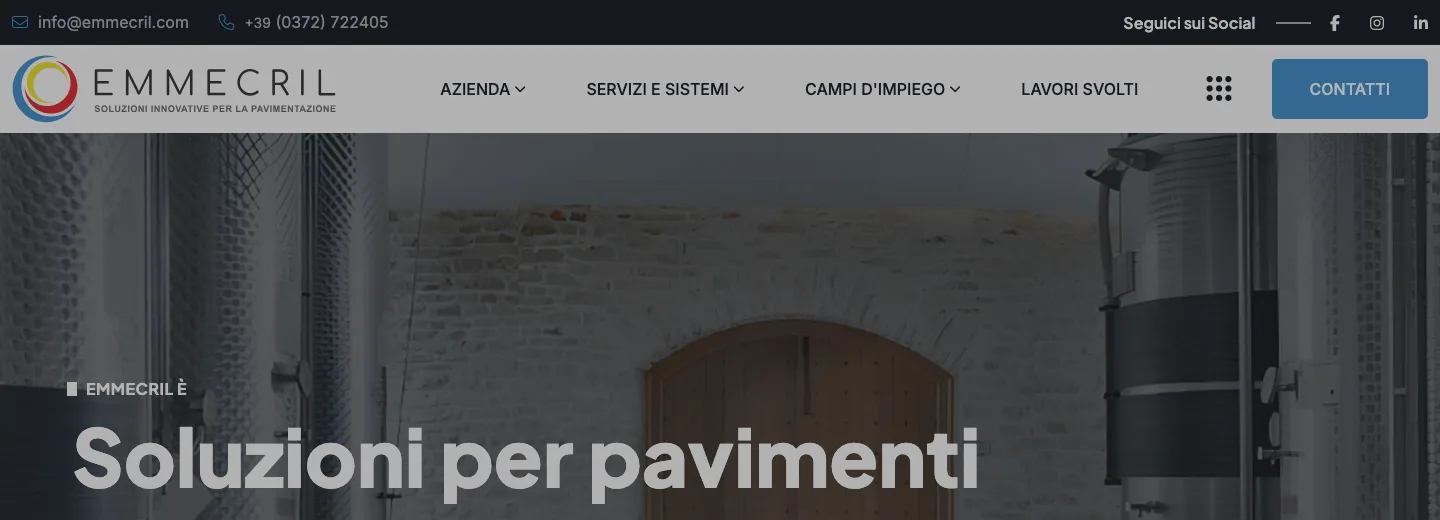 Screenshot del sito Emmecril