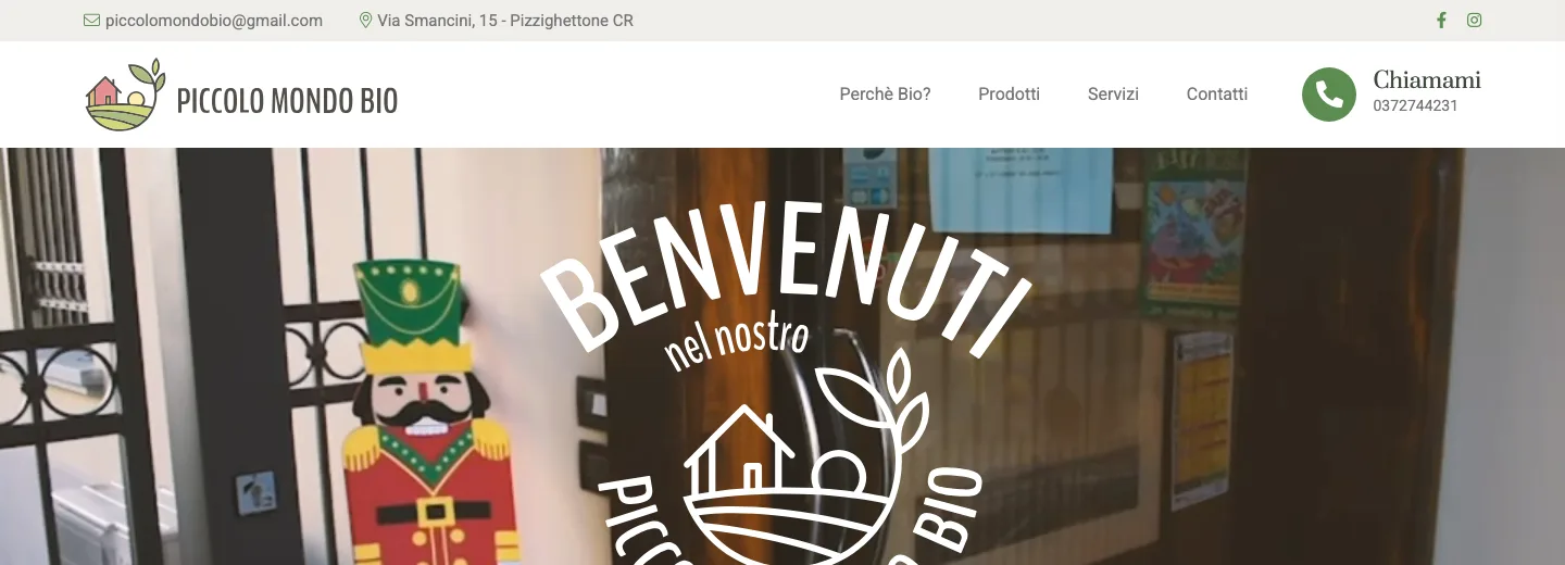 Homepage di Piccolo Mondo Bio