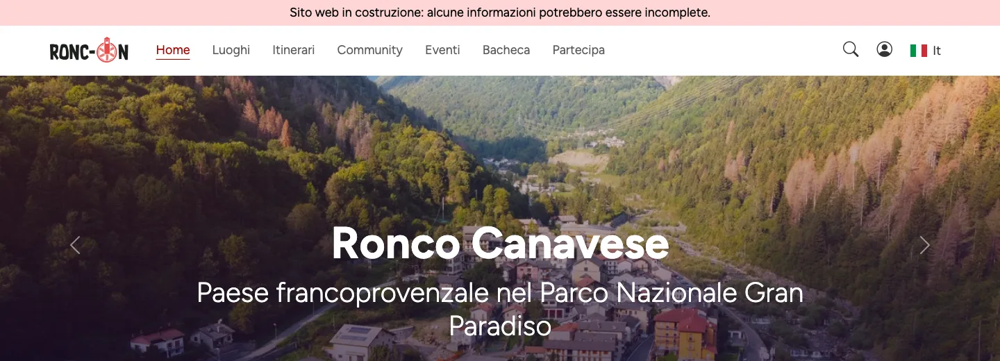 Homepage di Ronc-on
